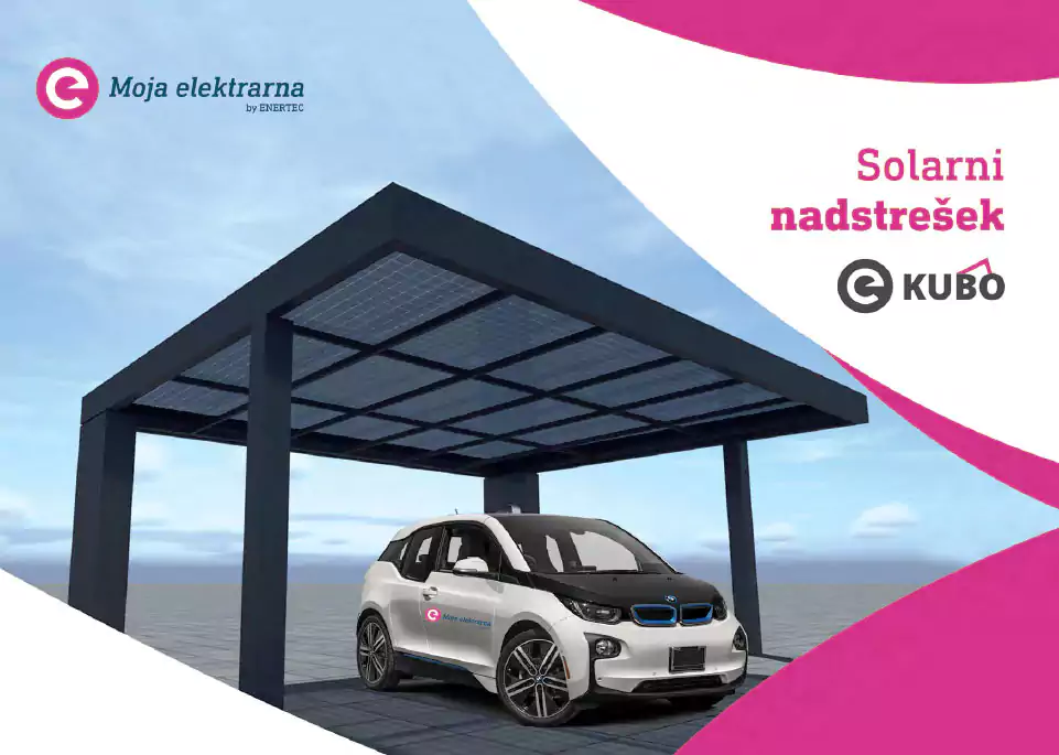 solarni nadstrešek ekubo s parkirnim prostorom za električno vozilo